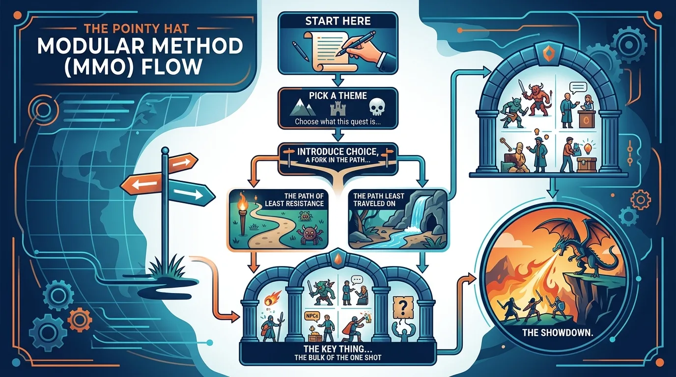 The Pointy Hat Modular Method (MMO) Flow